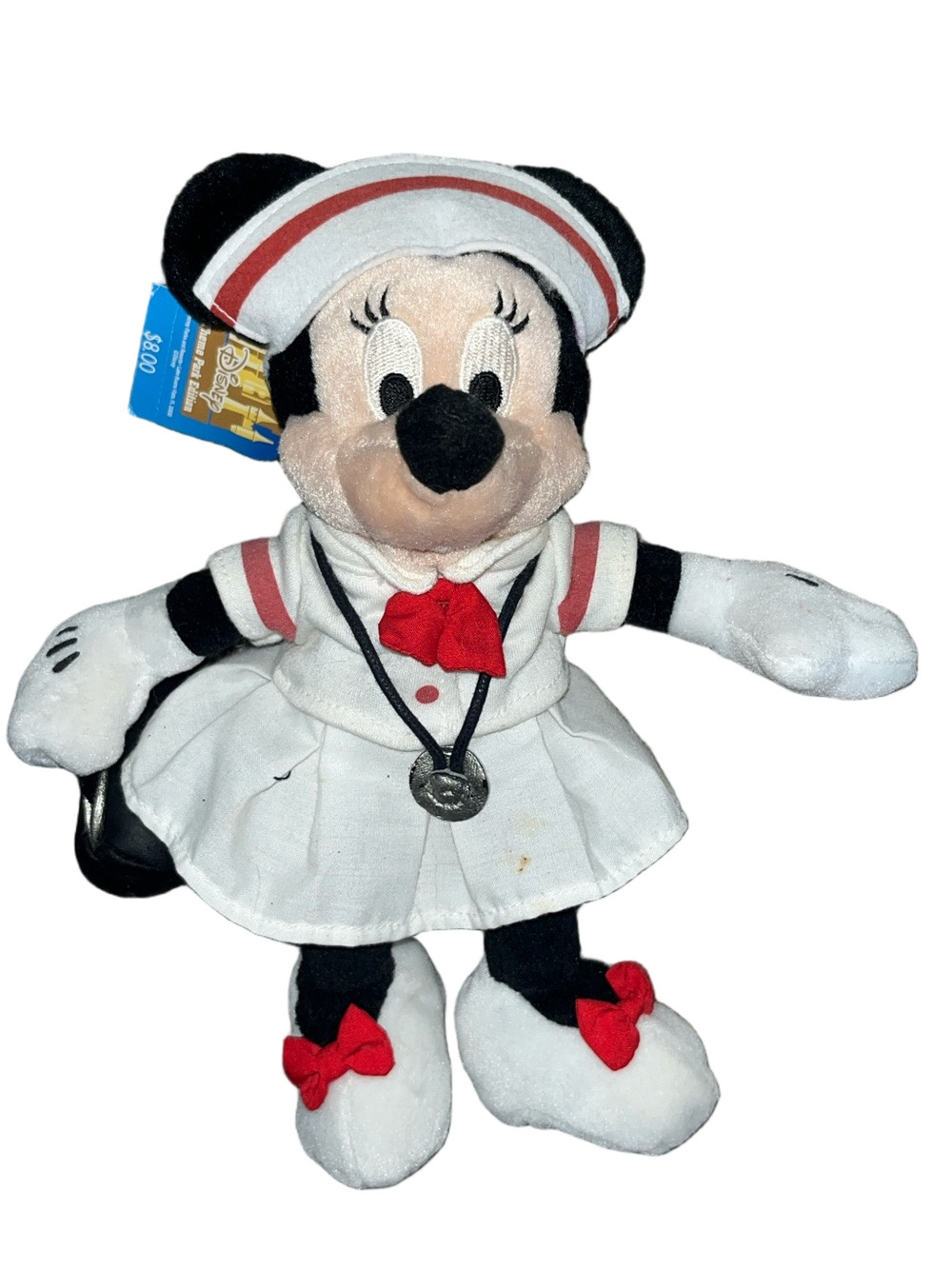Vintage Disney Parks Nurse Minnie Mouse Plush Stuffed Animal